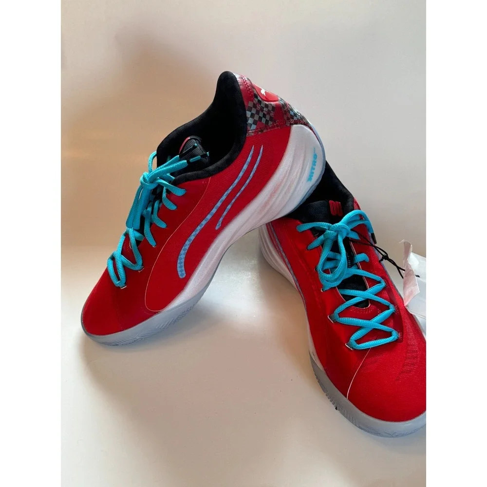 PUMA AllPro Nitro Scoot Red Basketball Sneakers Athletic Shoes Men's Size‎ 9.5